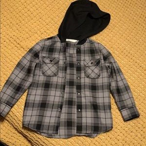 Gray Flannel with hoodie